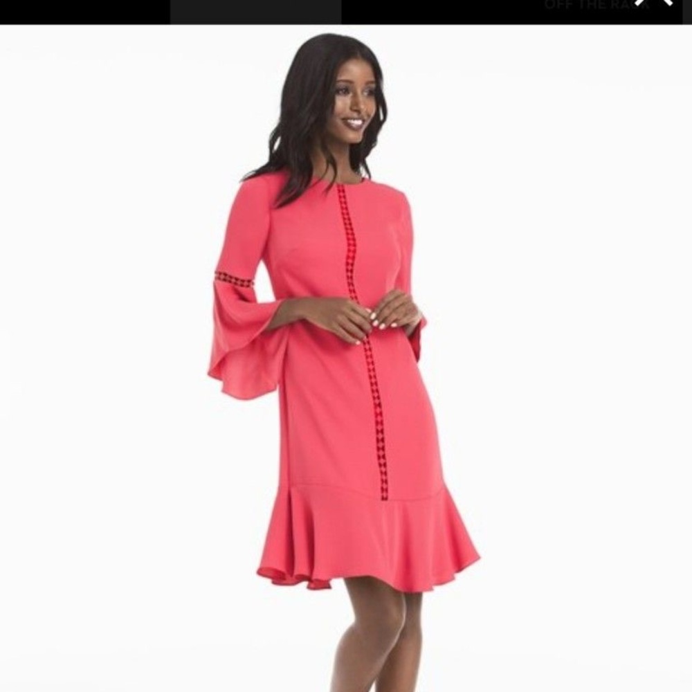 White House black market bell sleeve dress size 0.